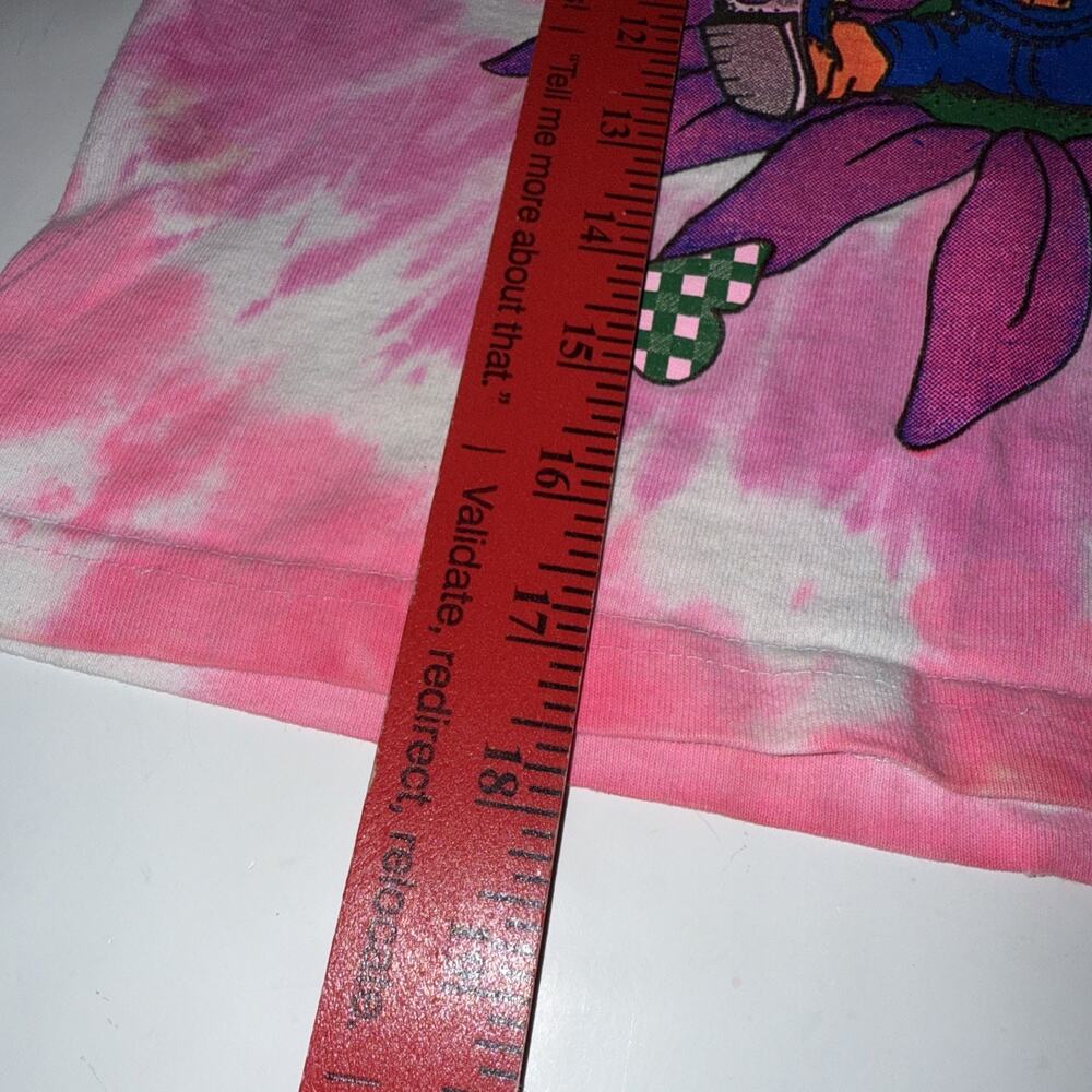 Vtg Tweety bird Looney Tunes tie-dye T-shirt youth Sz L 1986 Warner Freeze NY - Picture 6 of 11
